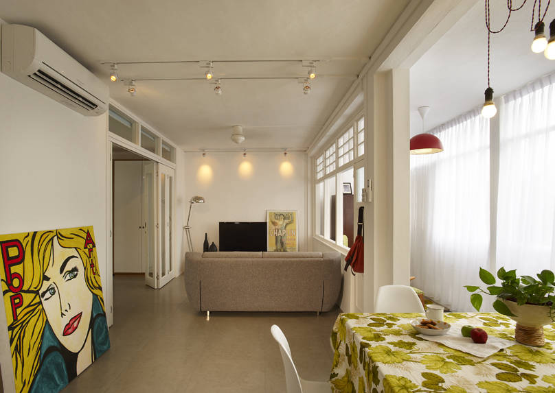 View of A bright and refined Scandinavian style apartment