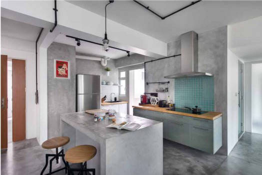 Industrial-Cement_Kitchen_Artistroom