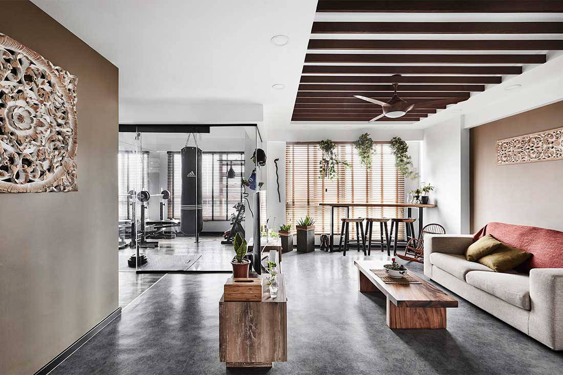Hdb Flat Turned Resort Home With A Gym Lookboxliving