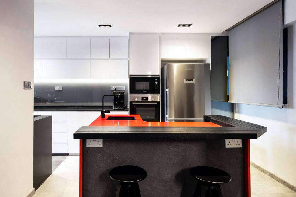 HDB maisonette kitchen by Fineline Design | Lookboxliving